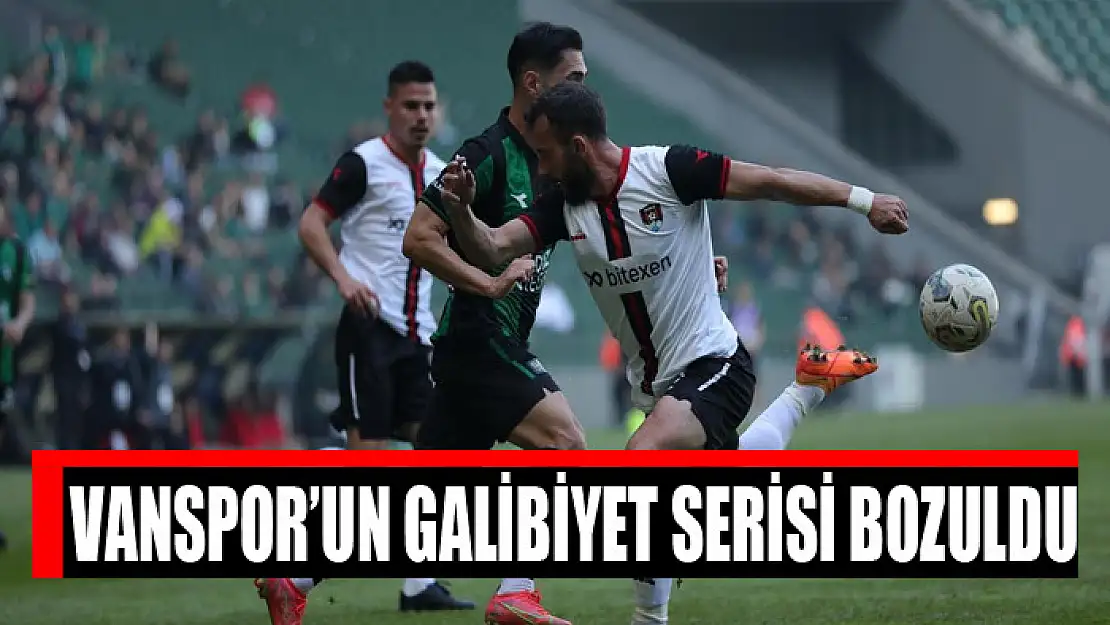 Vanspor'un galibiyet serisi bozuldu