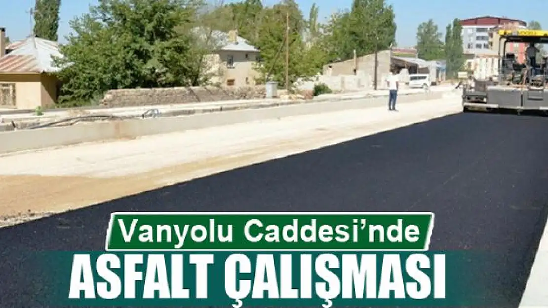 Vanyolu Caddesi'nde asfalt çalışması