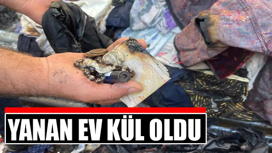 Yanan ev kül oldu