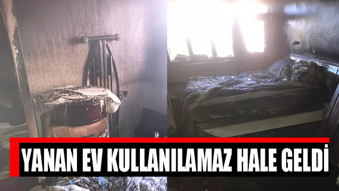 Yanan ev kullanılamaz hale geldi