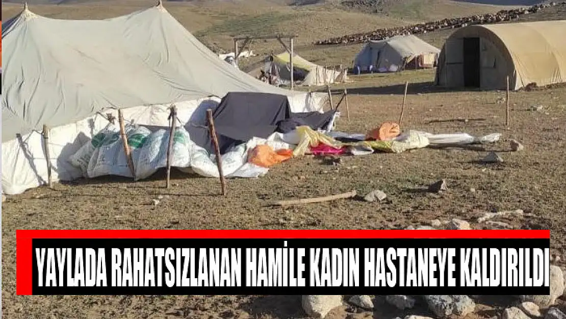 Yaylada rahatsızlanan hamile kadın hastaneye kaldırıldı