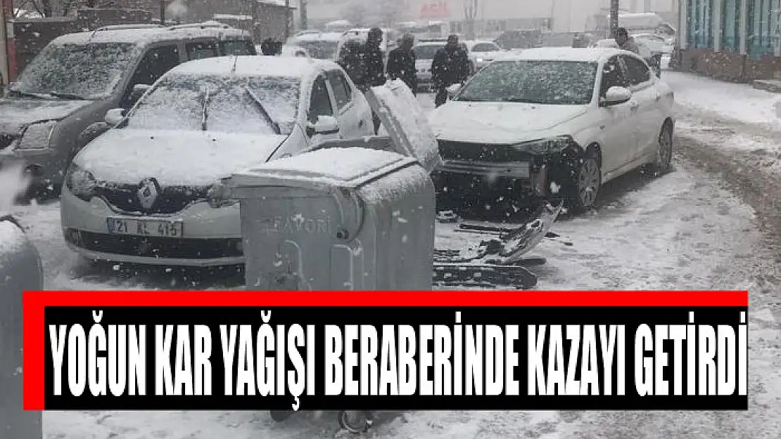 Yoğun kar yağışı beraberinde kazayı getirdi