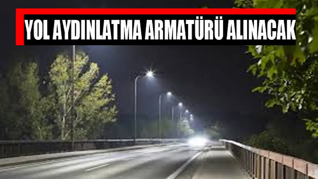 Yol aydınlatma armatürü alınacak