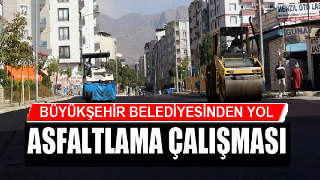 BÜYÜKŞEHİR BELEDİYESİNDEN YOL ASFALTLAMA ÇALIŞMASI