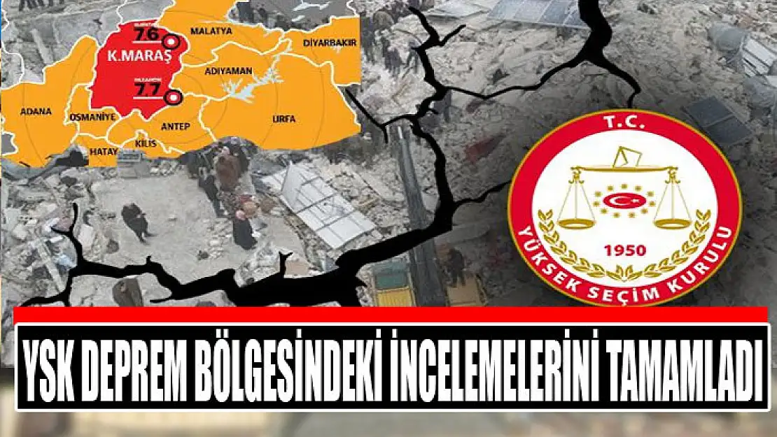 YSK deprem bölgesindeki incelemelerini tamamladı