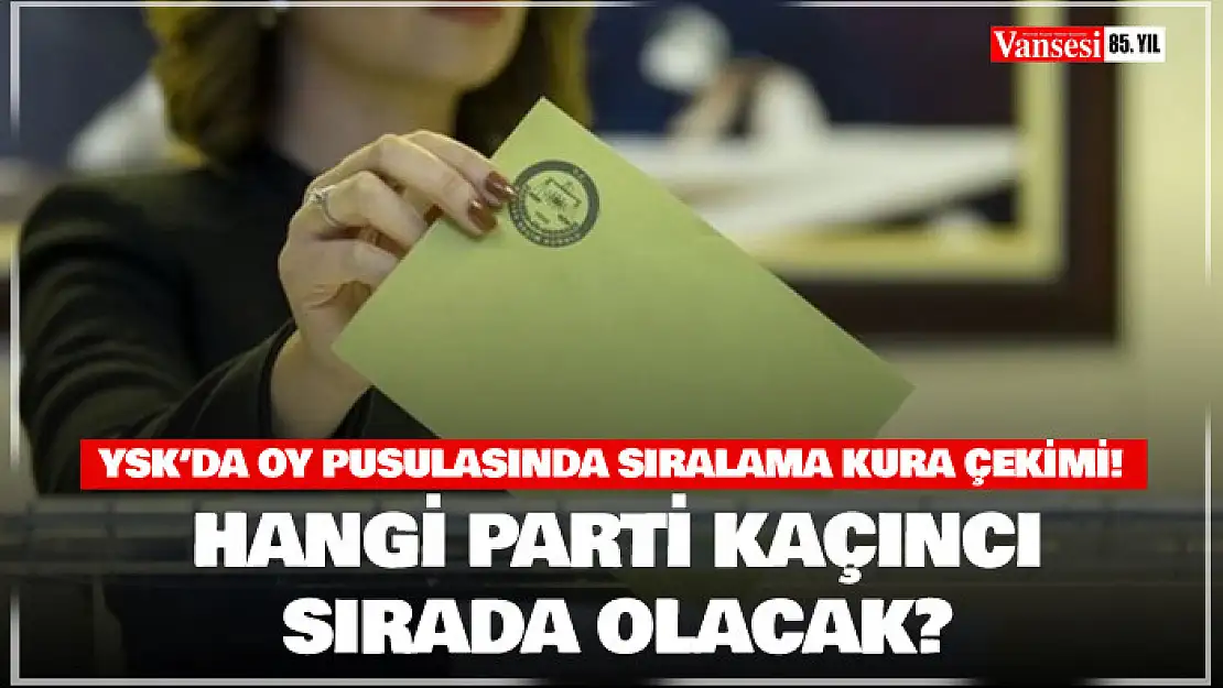 YSK'da oy pusulasında sıralama kura çekimi! Hangi parti kaçıncı sırada olacak?