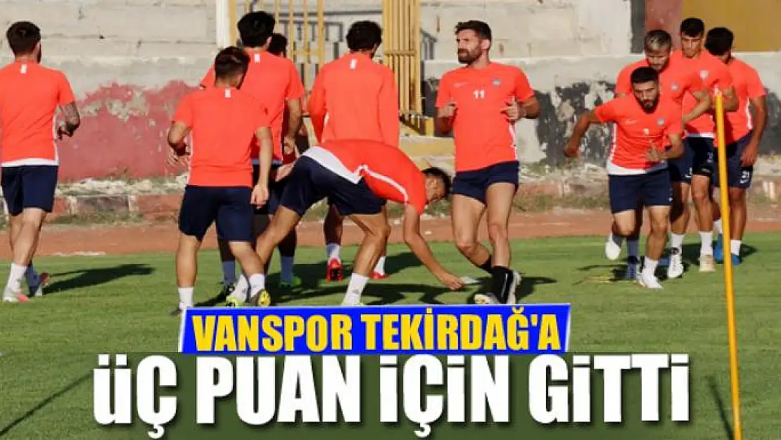 VANSPOR TEKİRDAĞ'A ÜÇ PUAN İÇİN GİTTİ