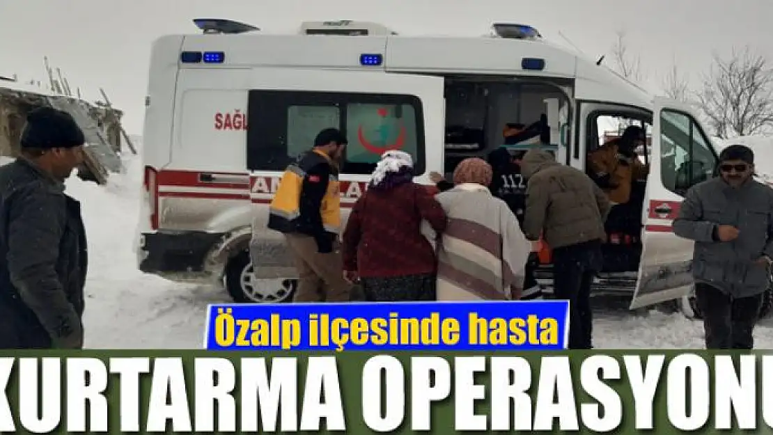 Özalp ilçesinde hasta kurtarma operasyonu