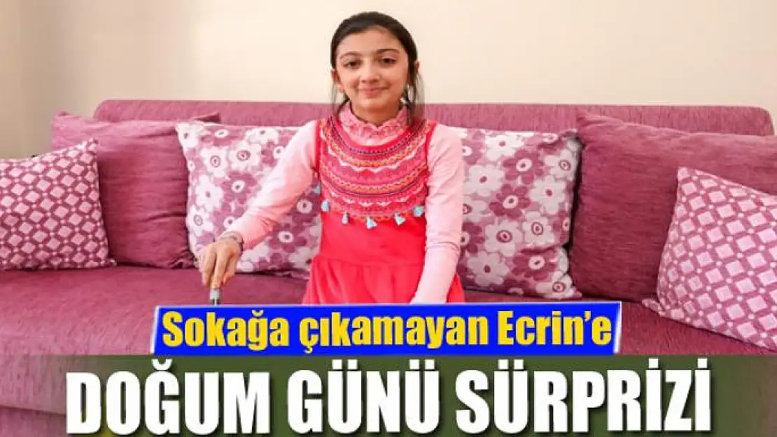 İpekyolu Belediyesinden sokağa çıkamayan Ecrin'e doğum günü sürprizi