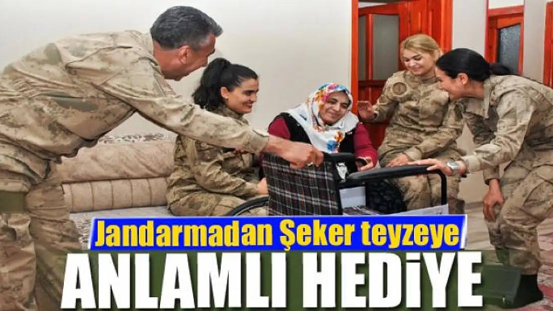 Jandarmadan Şeker teyzeye anlamlı hediye