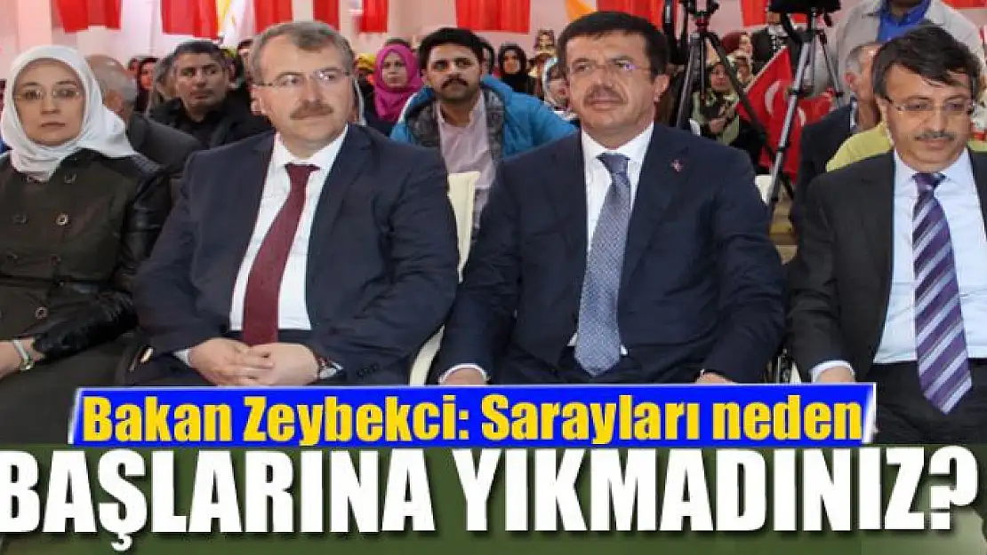 Bakan Zeybekci: Sarayları neden başlarına yıkmadınız?