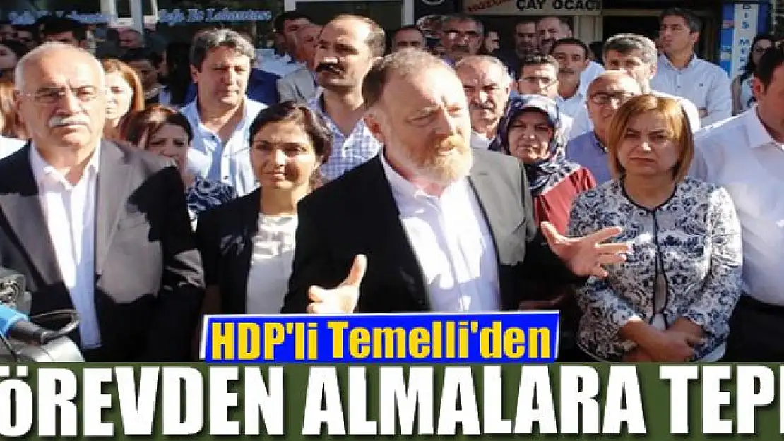 HDP'li Temelli'den görevden almalara tepki