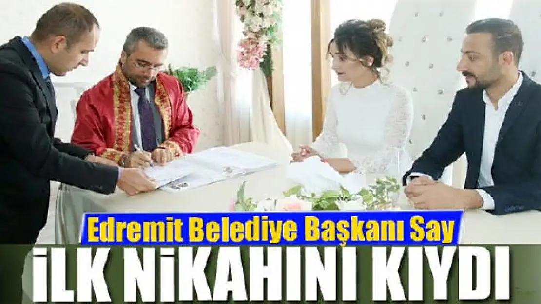 Başkan Say ilk nikahını kıydı