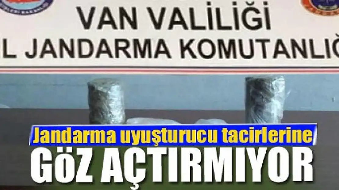 Jandarma uyuşturucu tacirlerine göz açtırmıyor