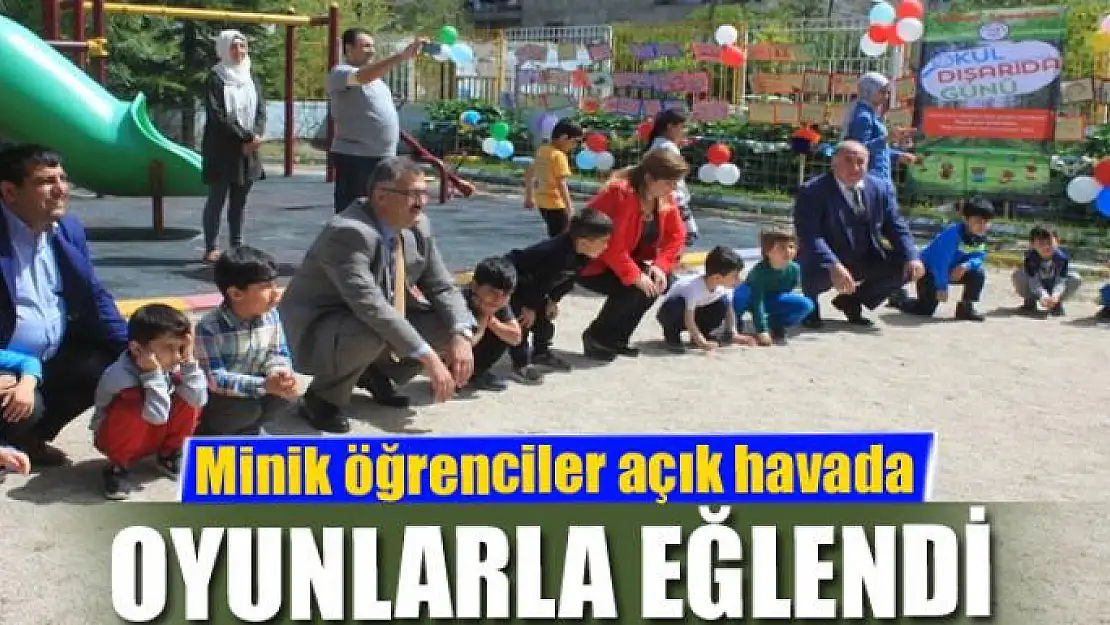 Minik öğrenciler açık  havada oyunlarla eğlendi