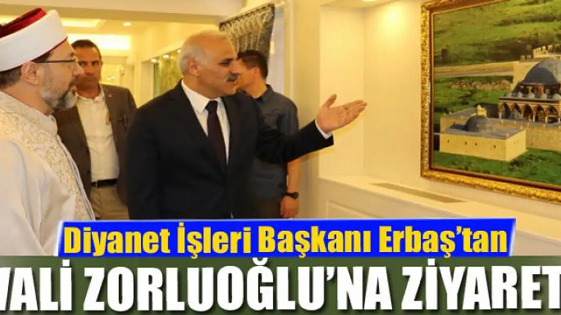 Diyanet İşleri Başkanı Erbaş'tan Vali Zorluoğlu'na ziyaret