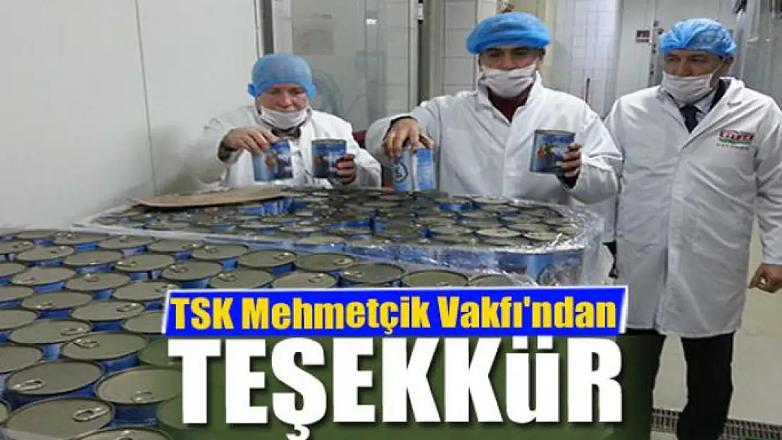 TSK Mehmetçik Vakfı'ndan teşekkür