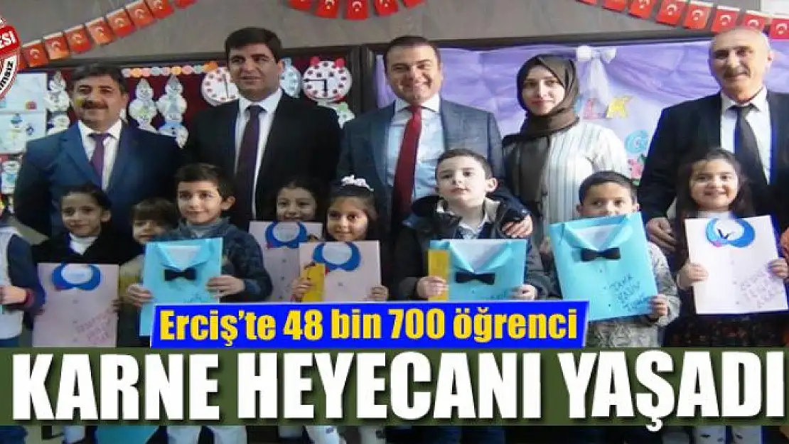 48 bin 700 öğrenci karne heyecanı yaşadı