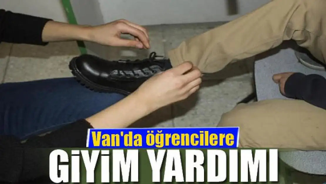 Van'da öğrencilere giyim yardımı