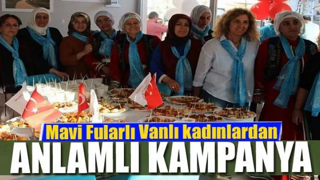 Mavi Fularlı Vanlı Kadınlardan anlamlı kampanya