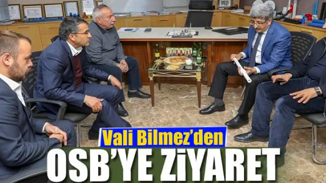 Vali Bilmez'den OSB'ye ziyaret