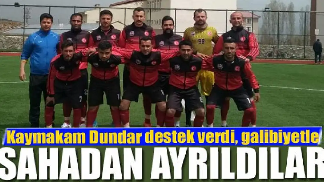 Kaymakam Dundar destek verdi, galibiyetle sahadan ayrıldılar