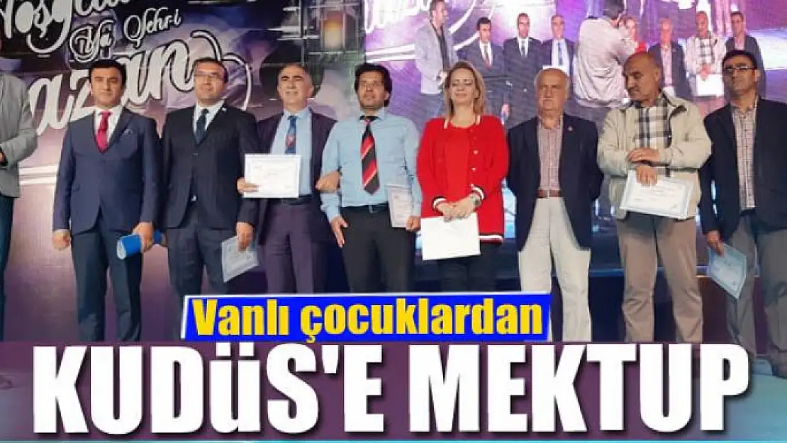 Vanlı çocuklardan Kudüs'e mektup