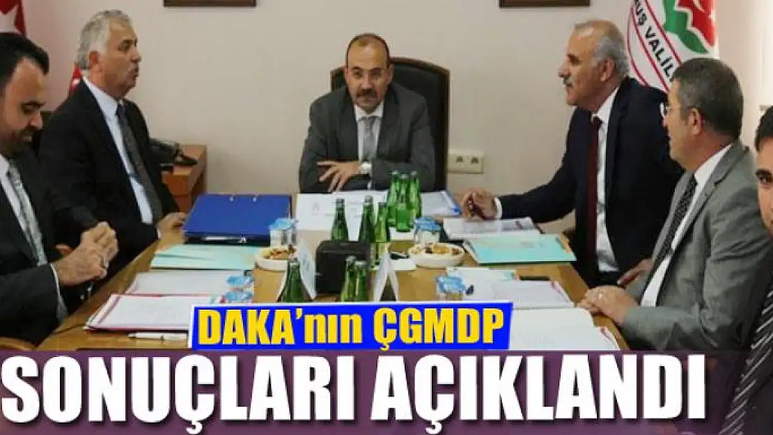 DAKA'nın ÇGMDP sonuçları açıklandı