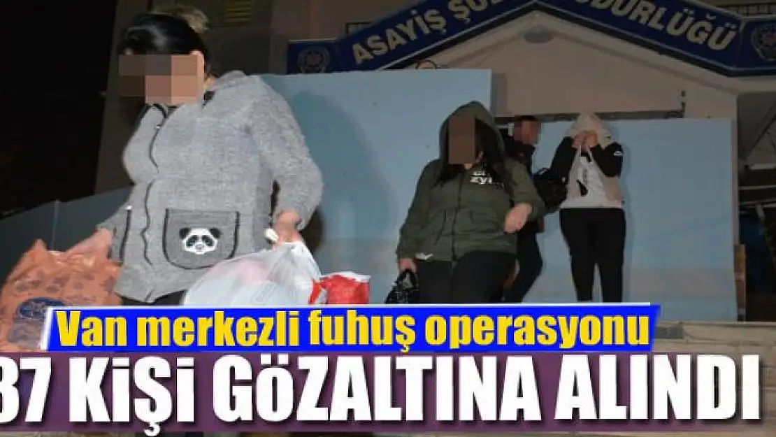 Van merkezli fuhuş operasyonu: 37 gözaltı