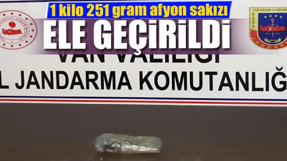 Sınır hattında 1 kilo 251 gram afyon sakızı ele geçirildi