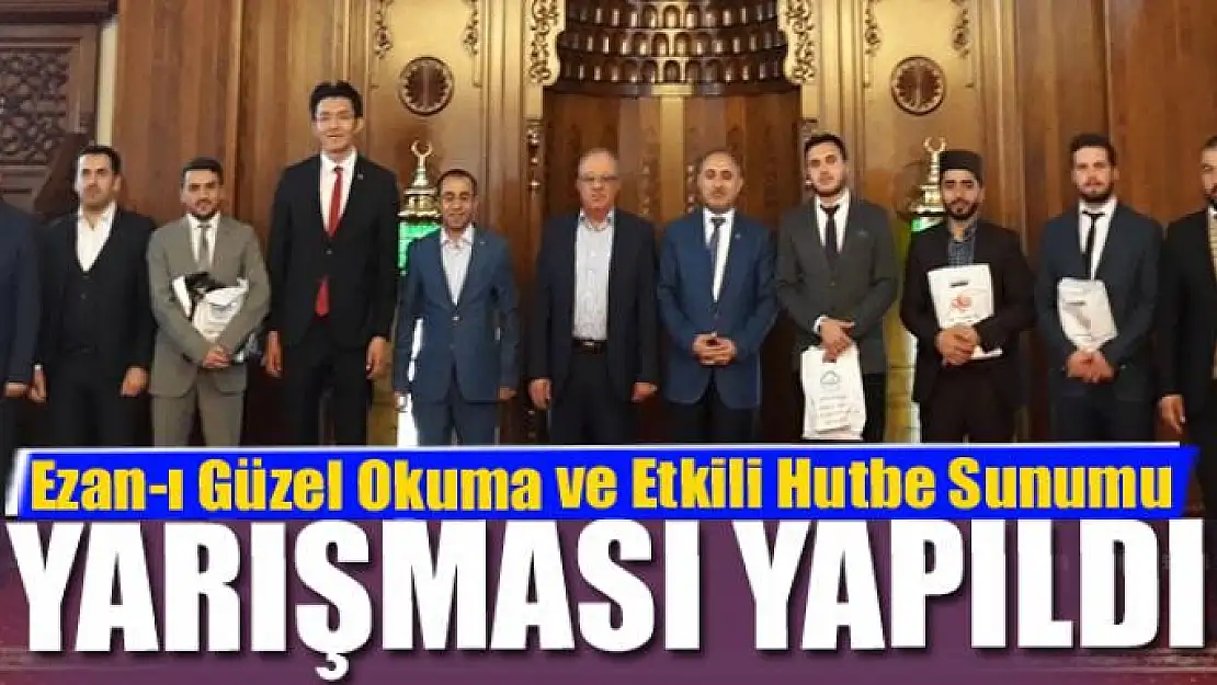 Van'da Ezan-ı Güzel Okuma ve Etkili Hutbe Sunumu Yarışması