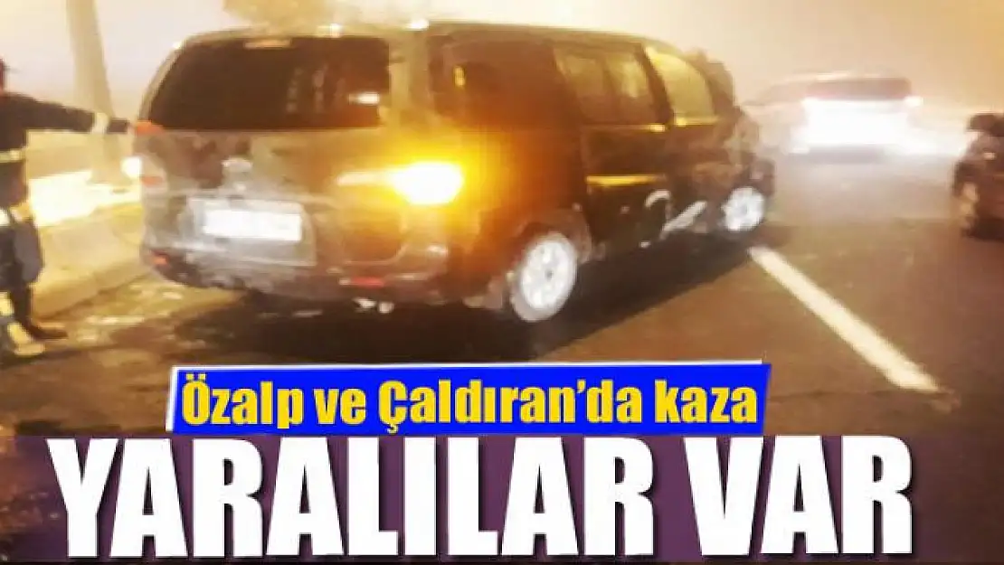 Özalp ve Çaldıran'da kaza Yaralılar var