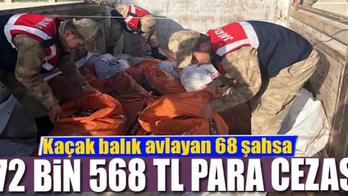 Kaçak balık avlayan 68 şahsa 172 bin 568 TL para cezası 