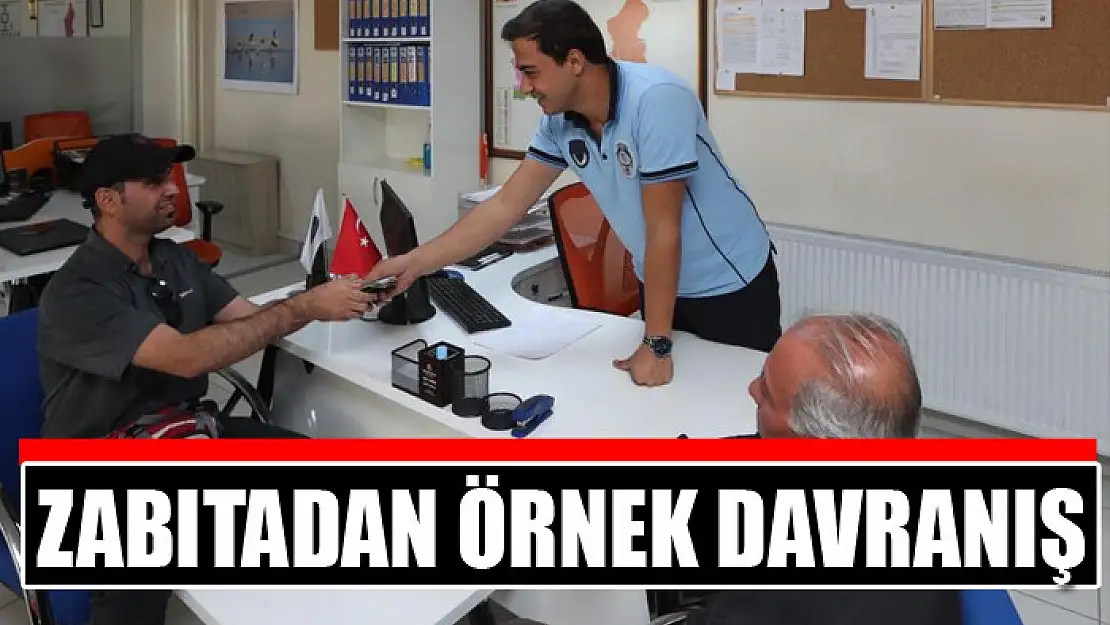 Zabıtadan örnek davranış