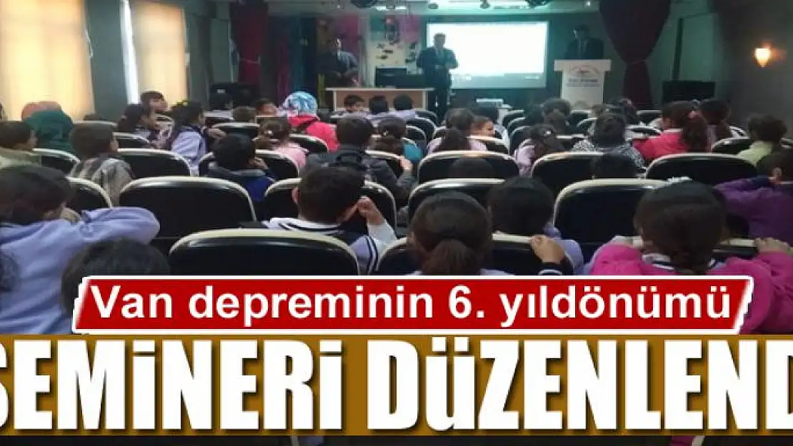 Van depreminin 6. yıldönümü