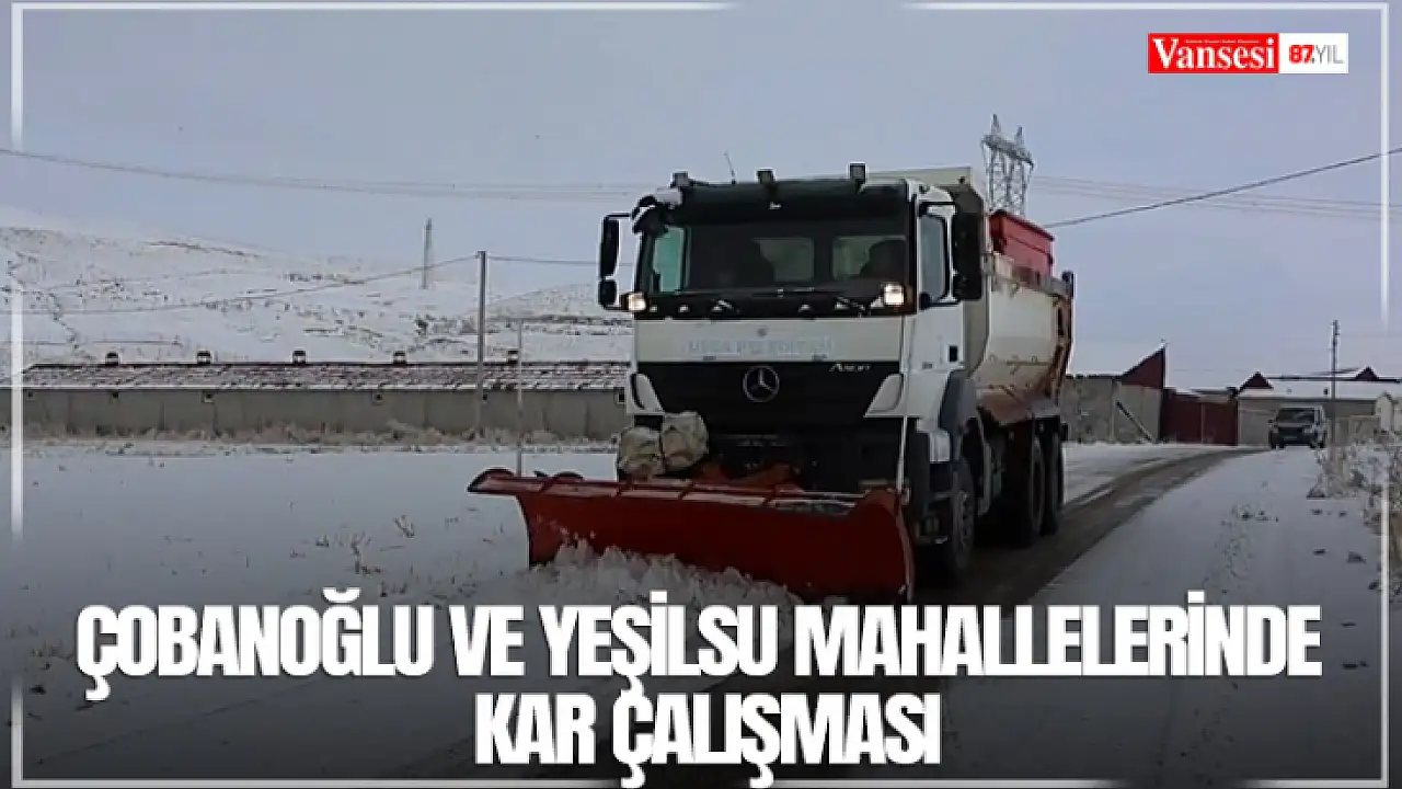 Çobanoğlu ve Yeşilsu Mahallelerinde kar çalışması