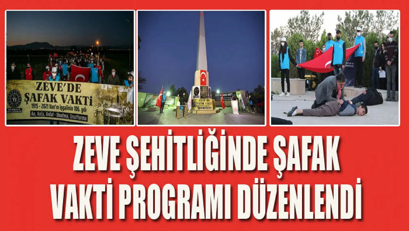 Zeve Şehitliğinde Şafak vakti programı düzenlendi