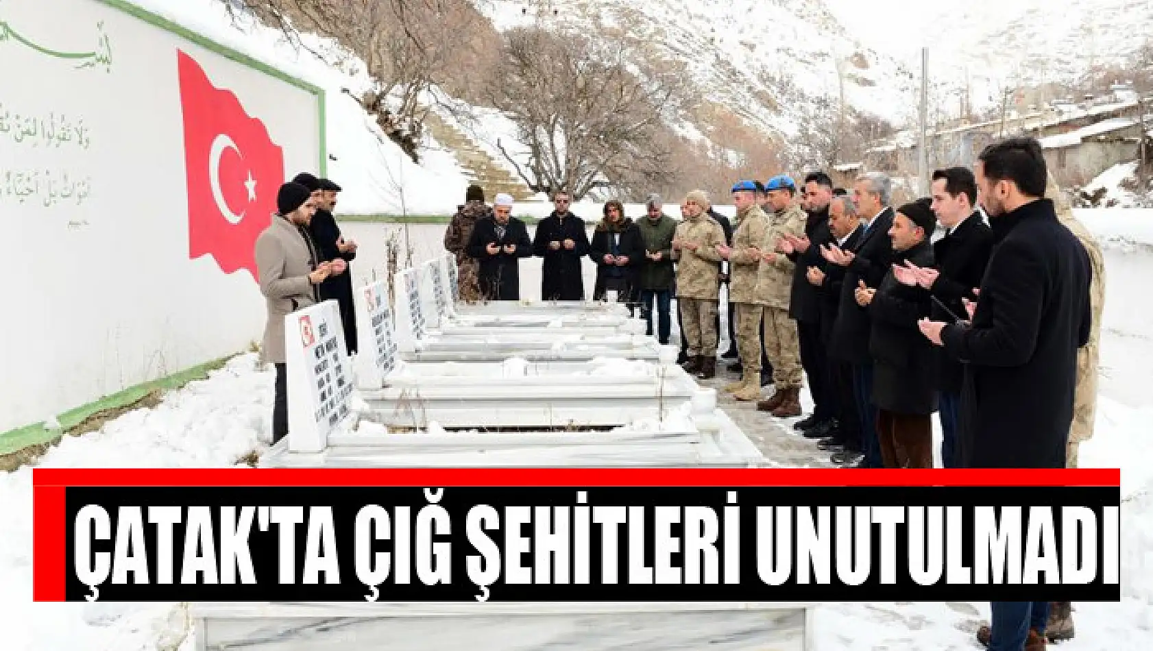 Çatak'ta çığ şehitleri unutulmadı