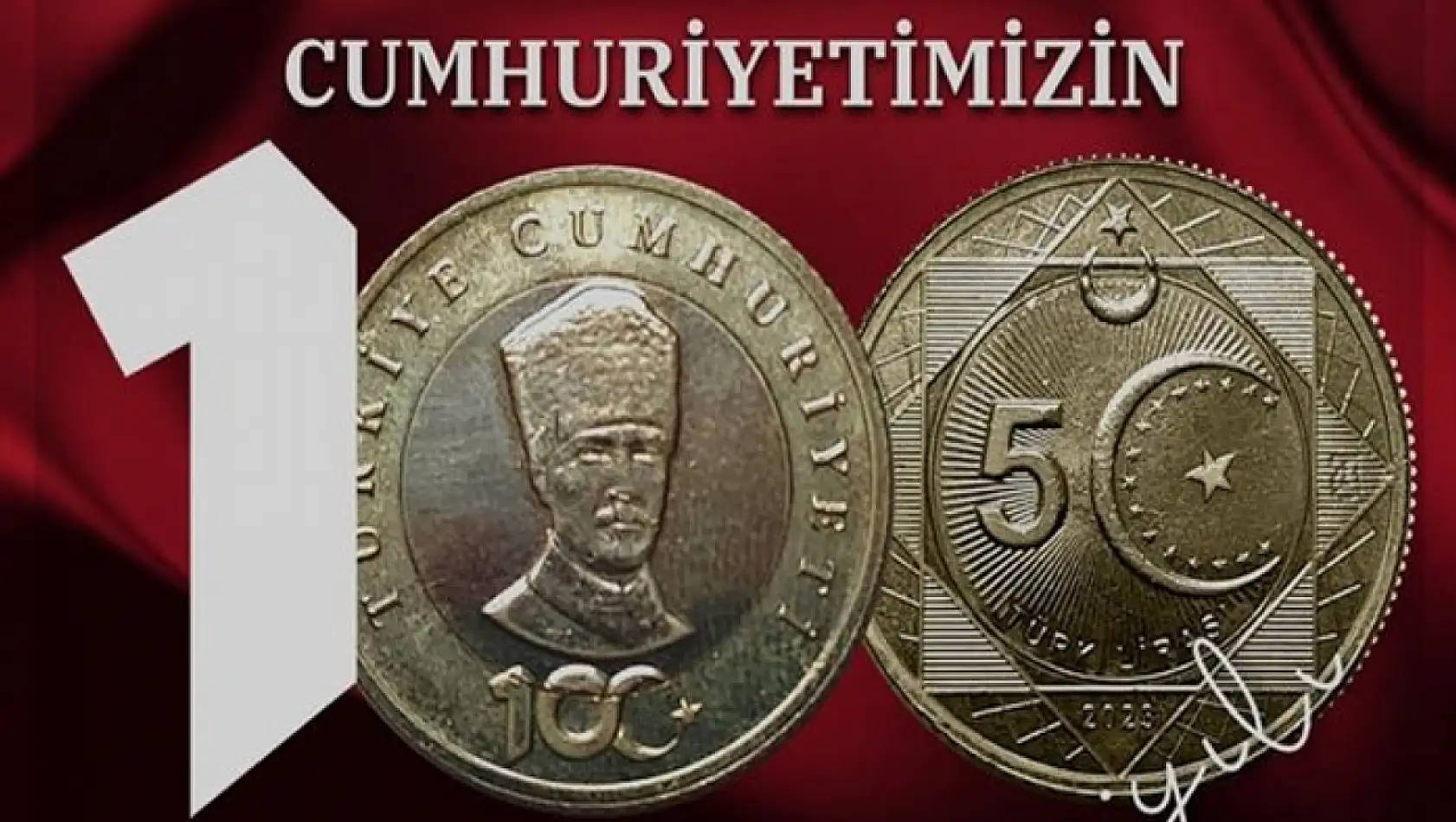 Cumhuriyet'in 100. yılına özel hatıra parası