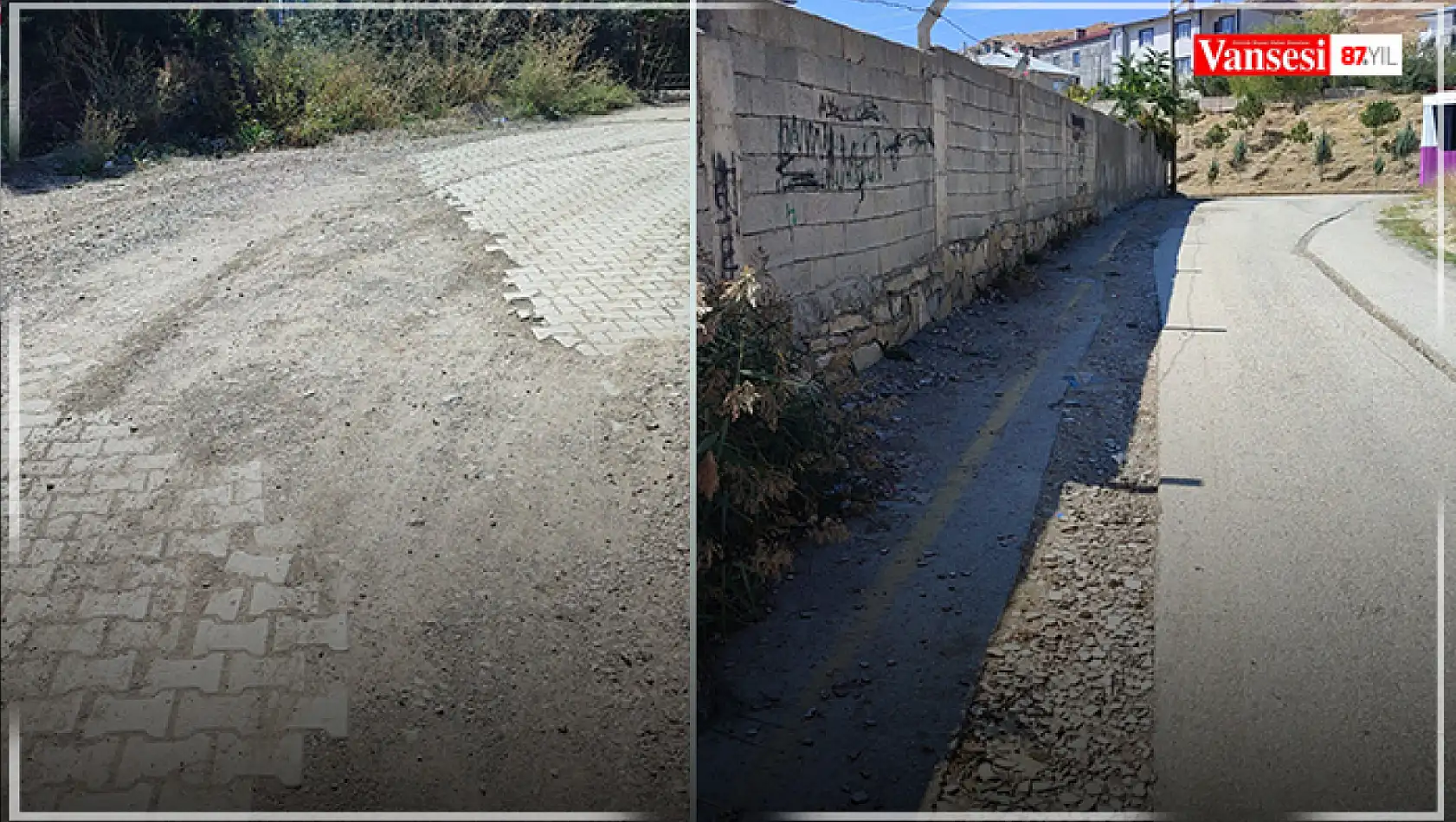 Van'da 30 haneli sokakta yol sorunu çözüm bekliyor