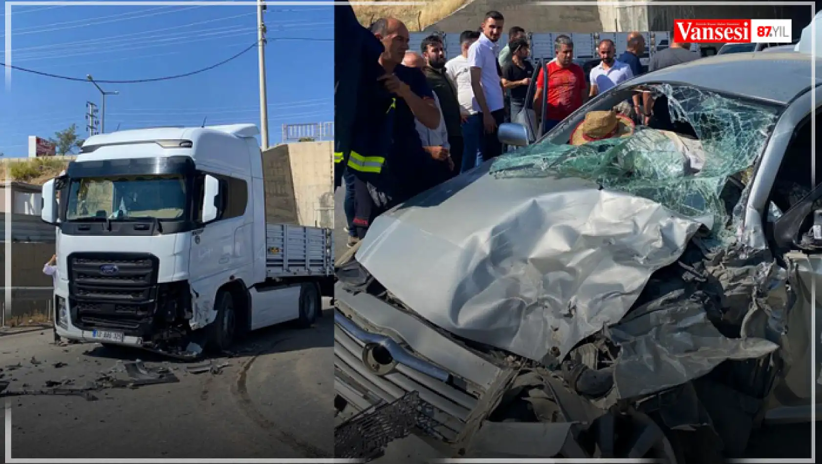 Van'da tırla otomobil çarpıştı: 6 yaralı