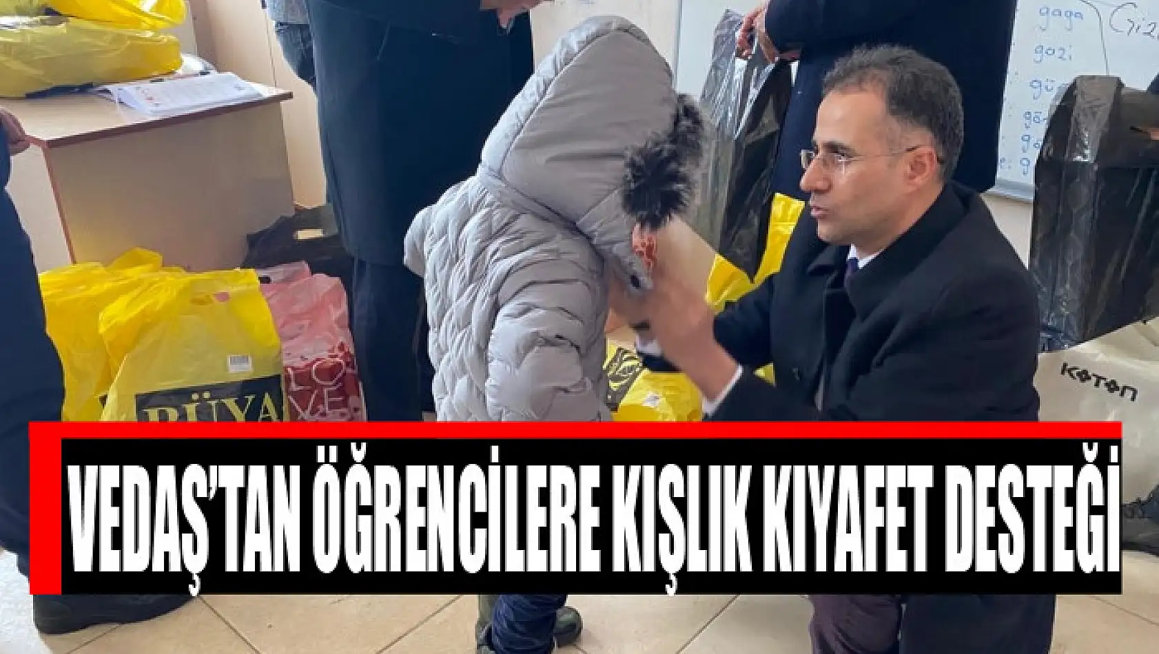 VEDAŞ'tan öğrencilere kışlık kıyafet desteği