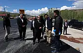 Aydoğan asfalt çalışmalarını inceledi