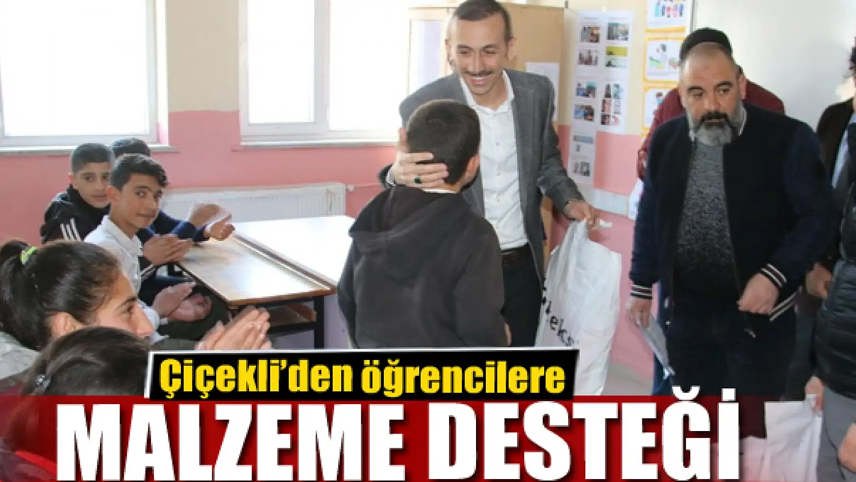 Başkan Vekili Çiçekli'den öğrencilere malzeme desteği 