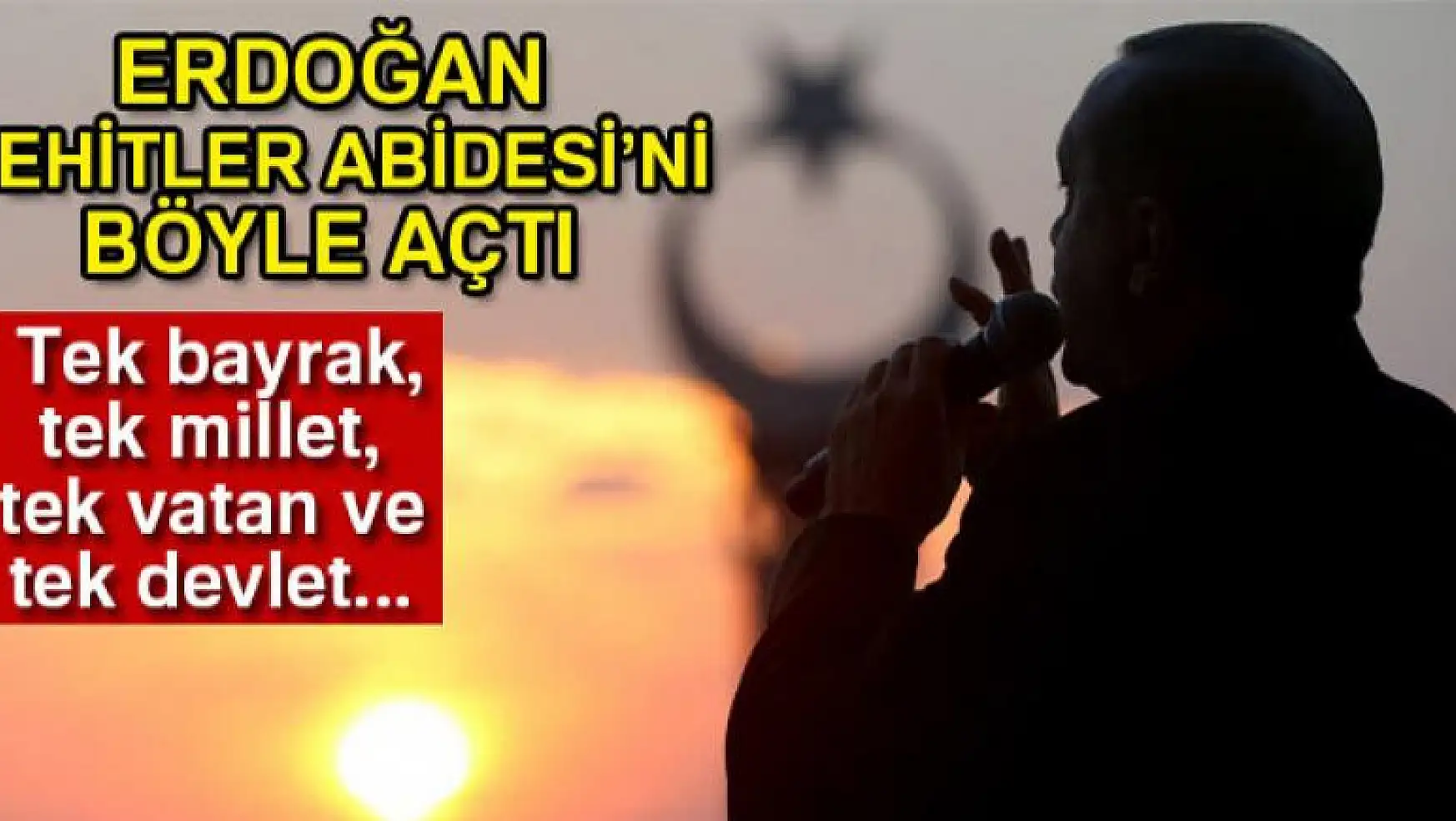 Cumhurbaşkanı Erdoğan, Beştepe'deki Şehitler Abidesi'ni açtı