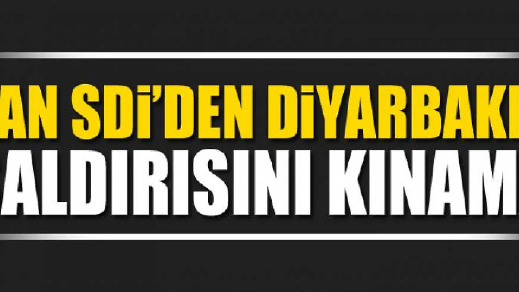 Van SDİ'den Diyarbakır saldırısını kınama