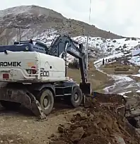 Ağırkaya Mahallesi'nde su tahliyesi çalışması