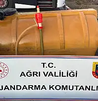 Ağrı'da yolcu otobüsünde 245 litre kaçak akaryakıt ele geçirildi