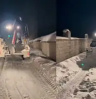 Ağyol Tepesi'nde kar temizleme çalışması