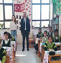 Alhan, Beydağı İlkokulu'nu ziyaret etti